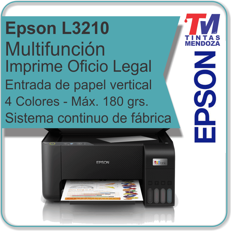 Impresora Multifunción Epson L3210 con Sistema Continuo PARA SUBLIMACION
