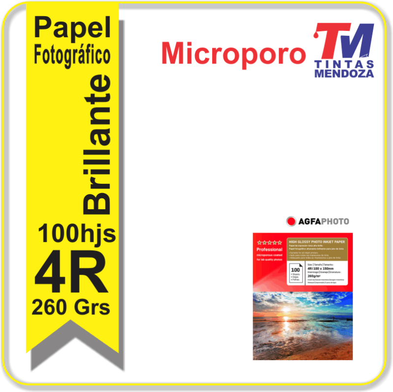 Papl AgfaPhoto Microporo 10x15 Glossy 260grs.