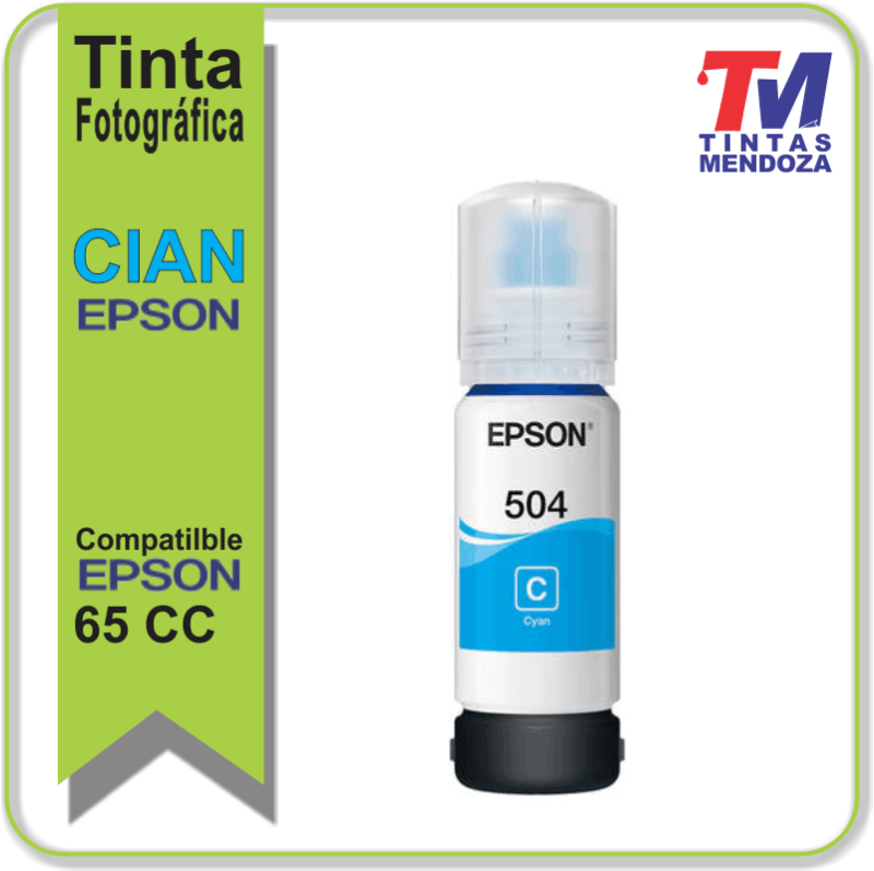 Botella  Tinta Cian Epson T504