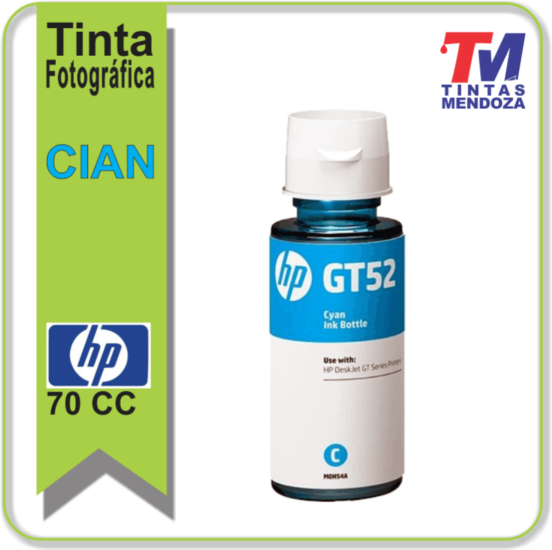 Botella  tinta GT52 Cian