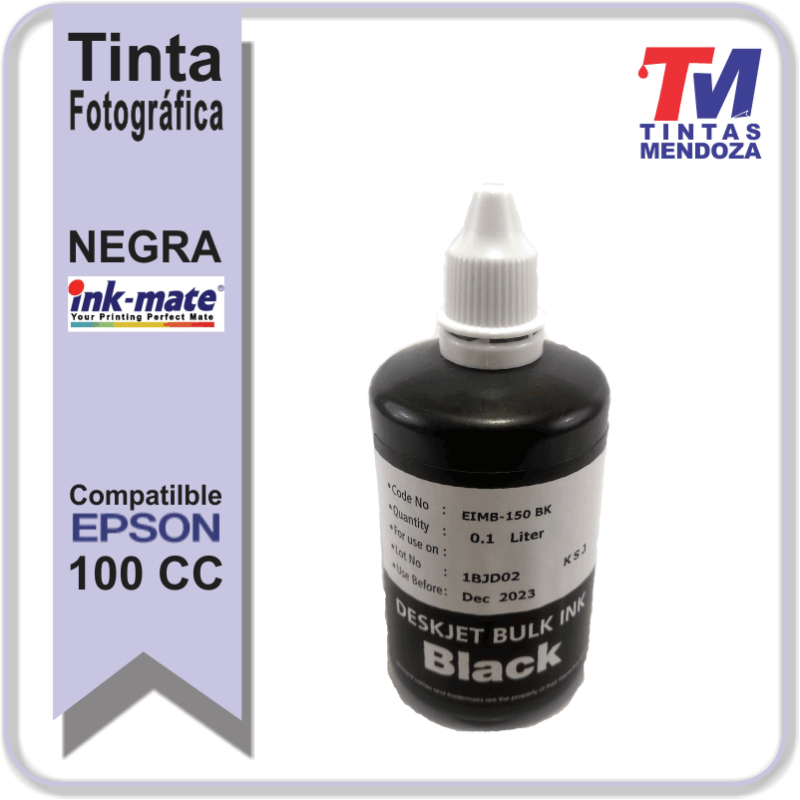 Tinta Ink-Mate para Epson Negra x 100cc