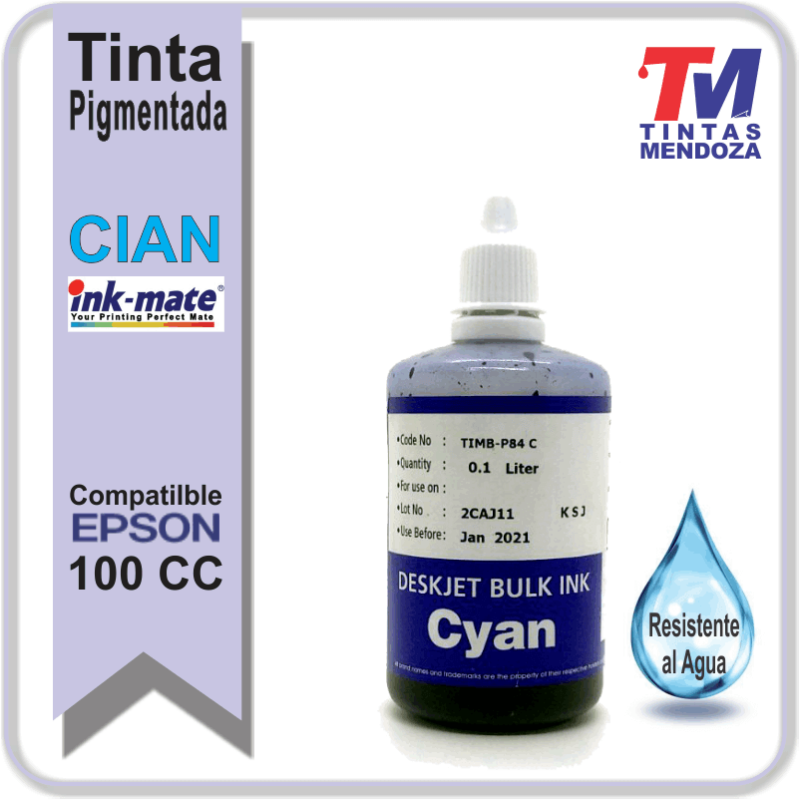 Tinta Ink-Mate Cian pigmentada  Epson 100 ml