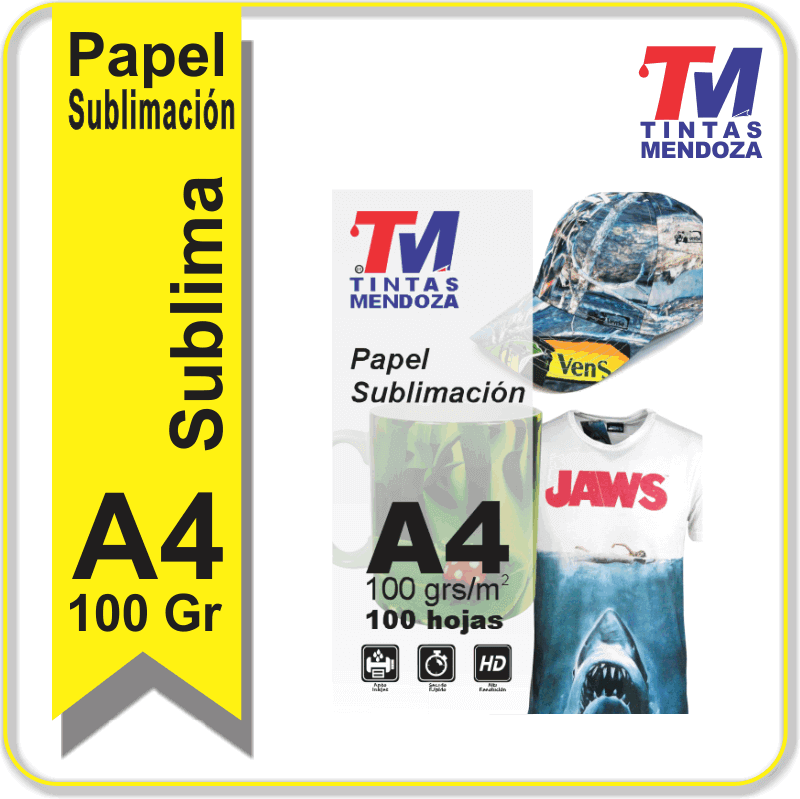 Papel TM sublimacion Premium 100grs A4 x 100