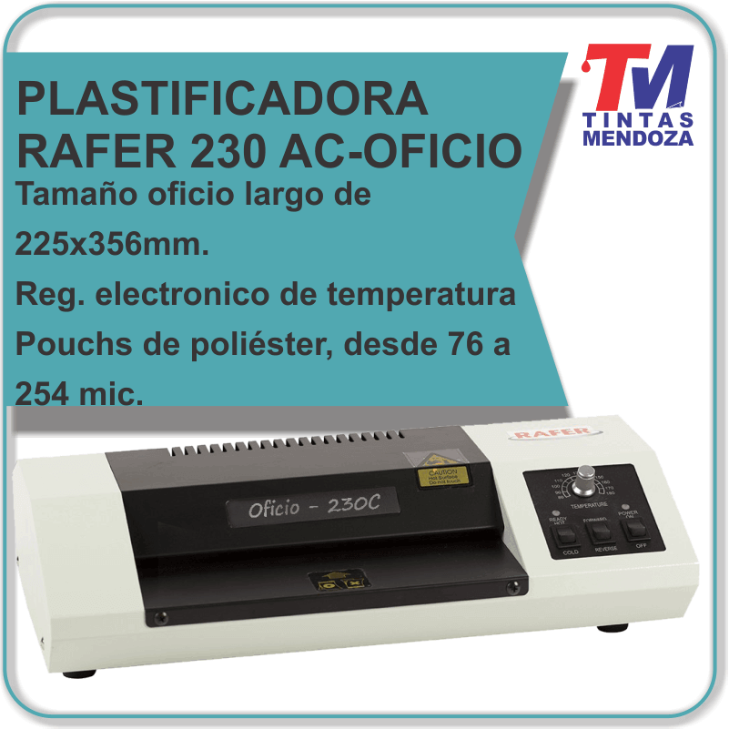 Plastificadora Rafer 230 AC-Oficio