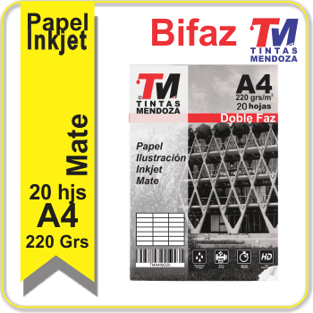 TM Ilustración Mate bifaz A4 220 grs x 20 hjs.