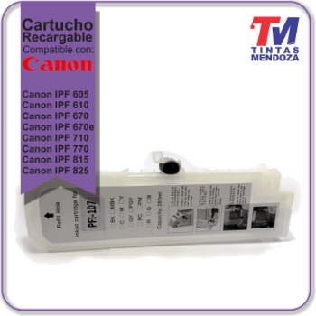 Cartucho Recargable p/Canon IPF-605 etc