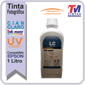 Tinta Ink-MateEpson Cian Claro UV x 1 Litro