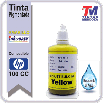 Tinta Ink-MateHP Amarillo Pigmenta x 100cc