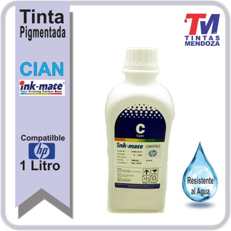 Tinta Ink-MateHP Cian Pigmenta x 1 Litro