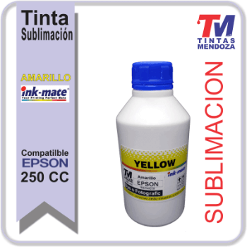 Tinta Ink-Mate Sublimacion Amarillo x 250cc