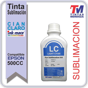 Tinta Ink-Mate Sublimacion Cian Claro x 500cc