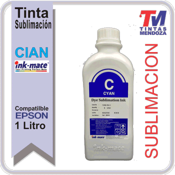 Tinta Ink-Mate Sublimacion Cian x 1Litro