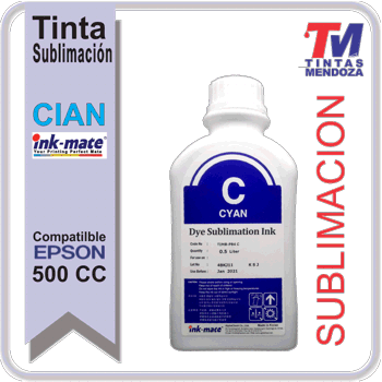 Tinta Ink-Mate Sublimacion Cian x 500cc