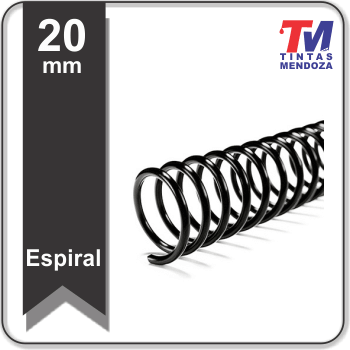 ESPIRALES OFICIO 20mm  x 50 Uds.