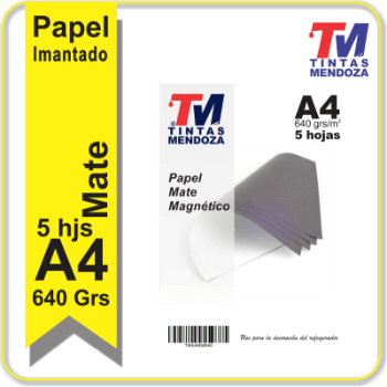 Papel Magnetico Ink Mate TM640grs X 5 hjs.