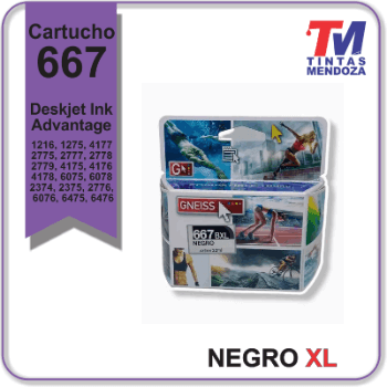 Cartucho Alternativo 667XL Negro