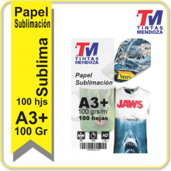 Papel Sublimacion A3+100grs x 100 hjs.