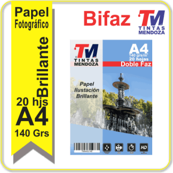 TM Ilustracion Brillante A4 Bifaz 140gr x 20hj