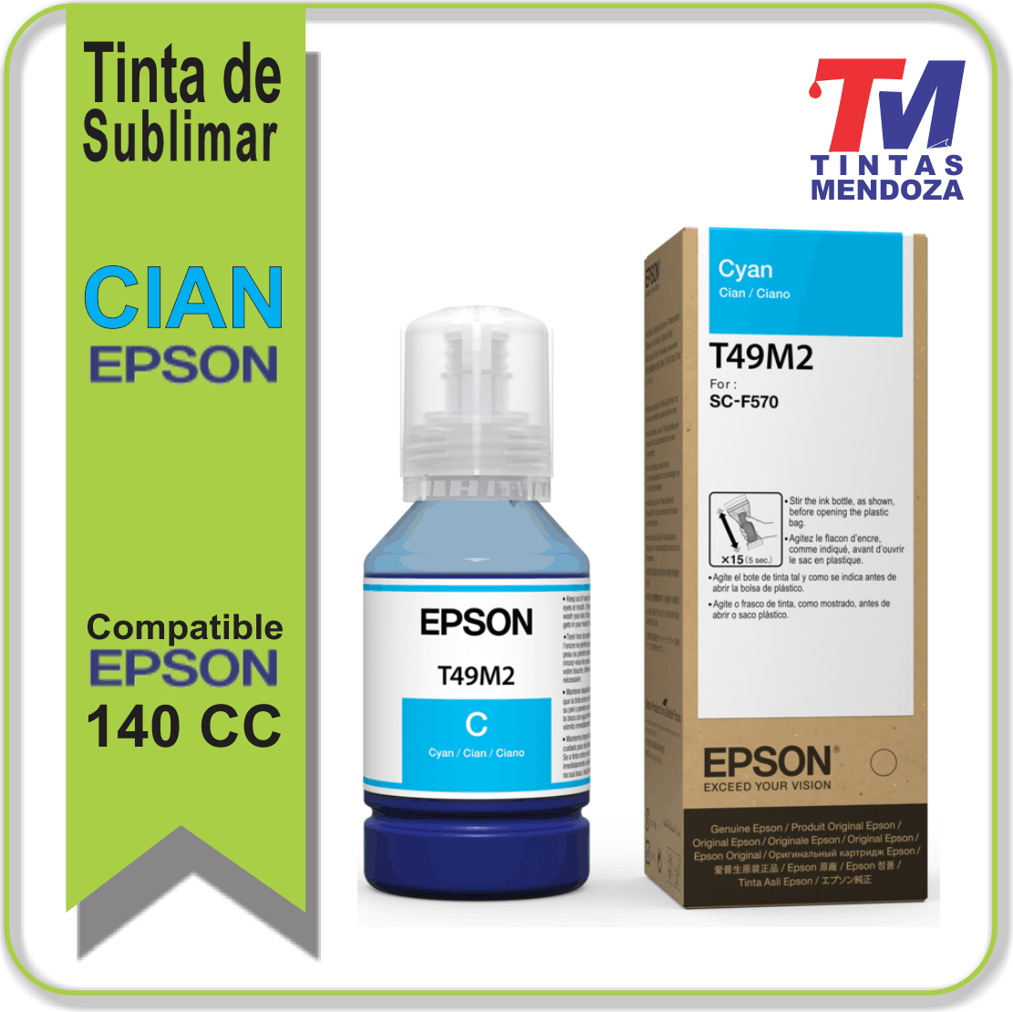 BotellaTinta Cian Epson TT49M