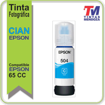 Botella de Tinta Cian Epson T504