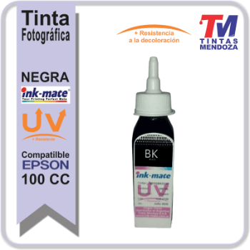 Tinta Ink-Mate para Epson Negro UV x 100 cc
