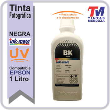 Tinta Ink-Mate para Epson Negro UV x 1 Litro