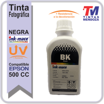 Tinta Ink-Mate para Epson Negra UV x 500cc
