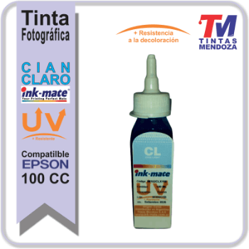 Tinta Ink-MateEpson Cian Claro UV x 100 cc