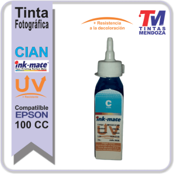 Tinta Ink-Mate para Epson Cian UV x 100 cc