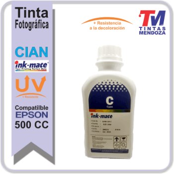 Tinta Ink-MateEpson Cian UV x 500cc
