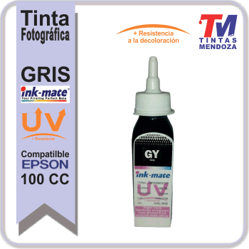 Tinta Ink-MateEpson Gris UV x 100 cc