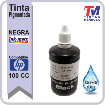 Tinta Ink-Mate para HP Negra Pigmentada x 100cc