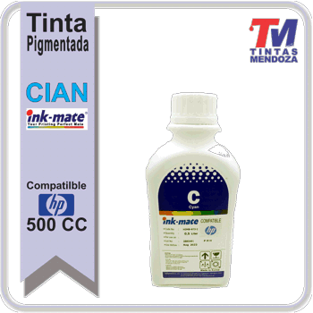 Tinta Ink-mate Cian Pigmentada para HP x 500cc