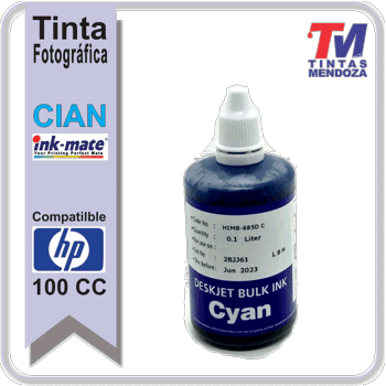 Tinta Ink-Mate para HP Cian x 100cc