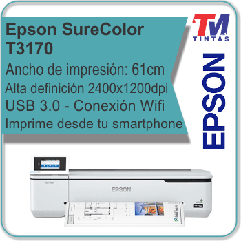 Impresora Inalámbrica Epson SureColor T3170