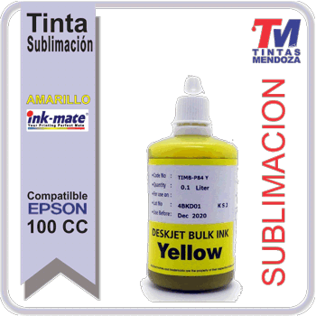 Tinta Ink-Mate Sublimacion Amarillo x 100cc