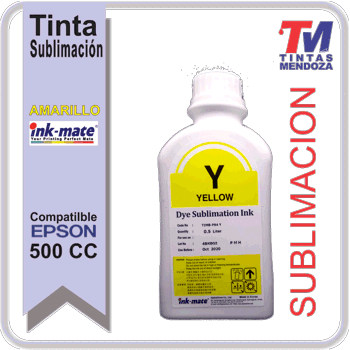 Tinta Ink-Mate Sublimacion Amarillo x 500cc