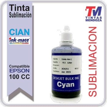 Tinta Ink-Mate Sublimacion Cian x 100cc