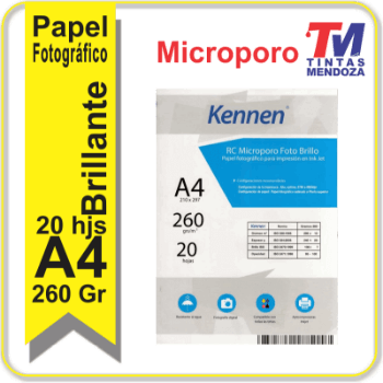 Papel Prof. Microp Brillante Photo 260g A4 x 20h