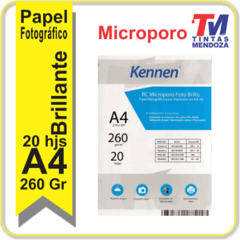 Papel  Prof. Microp Brillante Photo 260g A4 x 20h