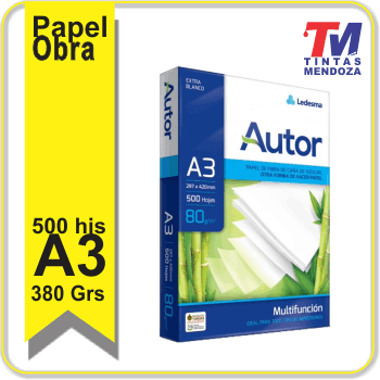 Papel Obra Autor Ledesma A3 de 80grs x 500 hojas