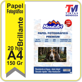 Fotografico Brillante MendiArt A4 150grs 20 hojas
