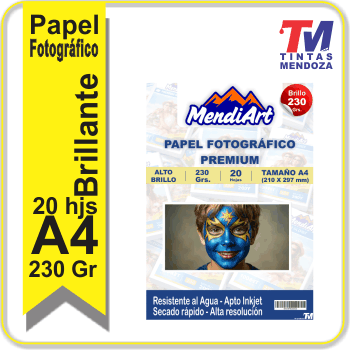 Fotografico Brillante MendiArt 230grs. A4 x 20hjs