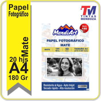 Papel Inkjet Mate A4 MendiArt de 180grs x 50 hojas
