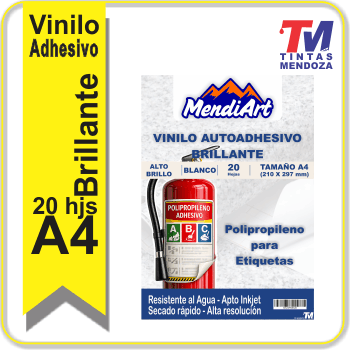 Polipropileno Adhesivo Blanco MendiArt A4 x 20 hjs