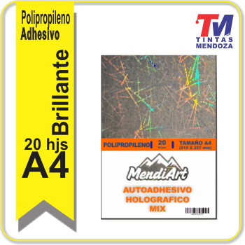 Adhesivo Holografico MendiArt Mix A4 x 20 hjs