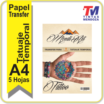 Papel Transfer para Tatuaje MendiArt A4 x 5 hjs