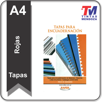 Tapas de PP Rojas A4 x 50 unidades