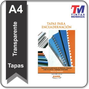 Tapas de PP Transparente A4 x 50 unidades
