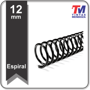 ESPIRALES OFICIO 12mm NEGRO x 50 Uds.